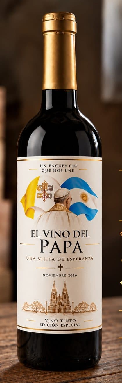 Garrafa El Vino del Papa, edição especial
